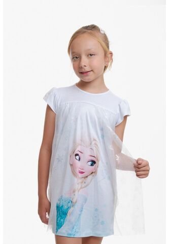 Pijama De Frozen Tipo Batola Con Tull Blanco Para Niña 6 Disney