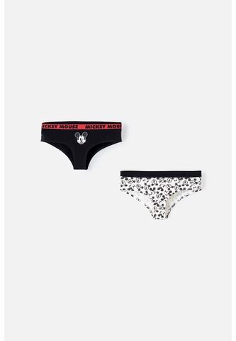 Pack X2 Panties De Minnie Mouse Negro Y Marfil Para Mujer M Disney