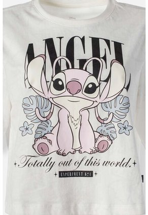 Camiseta De Lilo & Stitch Boxy Fit Para Mujer XS