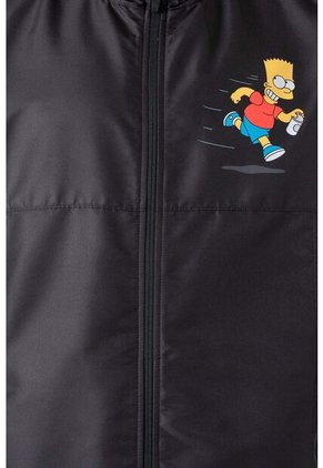 Chaqueta De Los Simpson Con Cierre Y Capucha Negro Para Hombre S