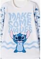 Pijama De Stitch Con Pantalón Marfil Para Niña 8 de Disney