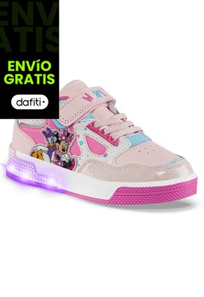 Tenis Con Luces Mouse Esker Rosa Disney Para Niño