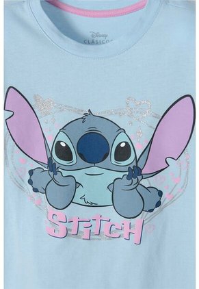 Camiseta De Stich Azul Con Brillo Para Niña 6