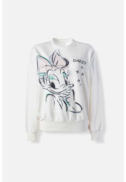 Buzo De Daisy Marfil De Diseño Cerrado Para Mujer S