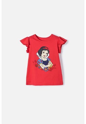 Camiseta De Blancanieves Roja Con Bolero En Manga Para Niña 2T A 5T 3T Disney