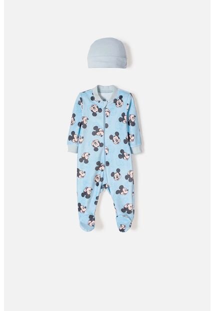 Set Primer Día De Mickey Mouse Azul Para Bebé Niño 0-3