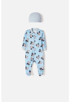 Set Primer Día De Mickey Mouse Azul Para Bebé Niño 0-3