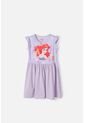 Vestido De La Sirenita Manga Corta Lila  Para Niña 8 de Disney