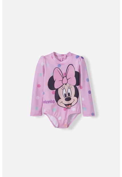 Vestido Baño Minnie Mouse Rosado Para Niña 2T A 5T 3T