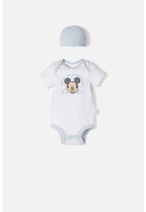 Set Primer Día De Mickey Mouse Azul Para Bebé Niño 0-3