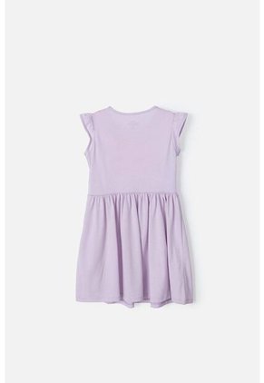 Vestido De La Sirenita Manga Corta Lila  Para Niña 8