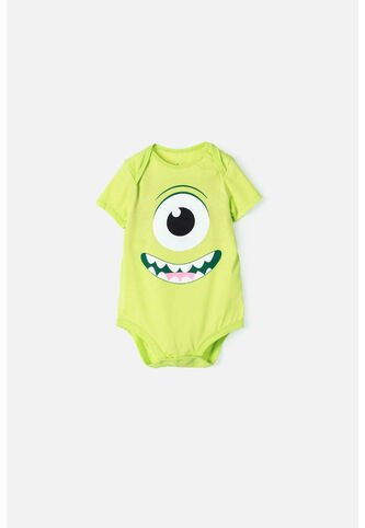 Body De Monster University De Manga Corta Verde Para Bebé Niño 12-18 Disney