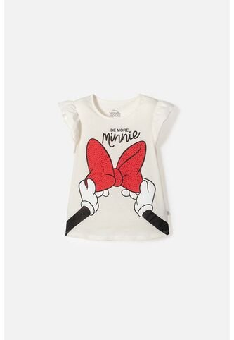 Camiseta De Minnie Mouse Manga Corta Multicolor Para Niña 6 Disney