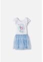 Vestido De Frozen Con Tull Blanco Y Azul Para Niña 4 de Disney