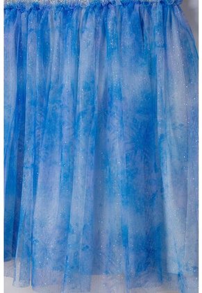 Vestido De Frozen Con Tull Blanco Y Azul Para Niña 4