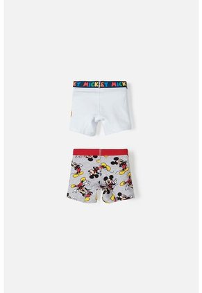 Pack X2 Boxer De Mickey Mouse Blanco Y Gris Para Niño 2T A 5T 2T