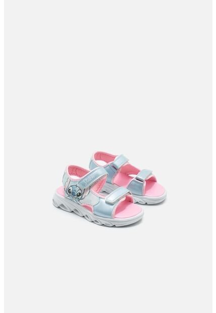 Sandalia Con Luces De Stitch Azul Y Rosada Para Niña