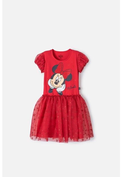 Vestido De Minnie Mouse Con Tull Rojo Para Niña 6