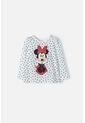 Camiseta Minnie Mouse Marfil Manga Larga Para Niña 2T A 5T 2T de Disney