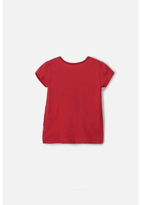 Camiseta De Minnie Mouse Roja Manga Corta Para Niña 2T A 5T 5T