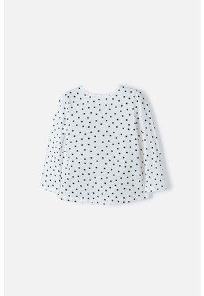 Camiseta Minnie Mouse Marfil Manga Larga Para Niña 2T A 5T 2T