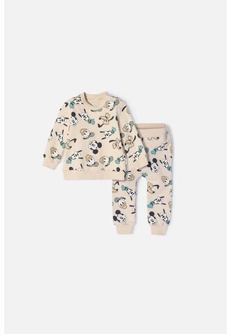 Conjunto De Mickey Mouse Caqui Para Bebé Niño 6-9 Disney
