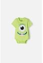 Body De Monsters University Verde Con Ajuste En Entrepierna Para Bebé Niño 18-24 de Disney