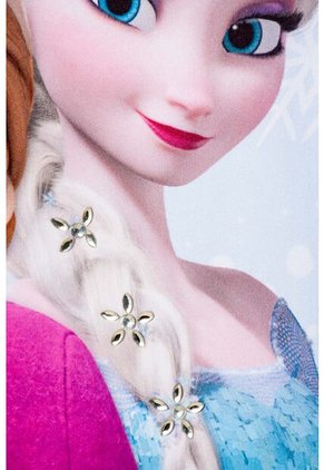 Camiseta De Frozen Manga Corta Azul Cielo Para Niña 4