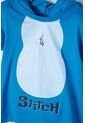 Camiseta De Stitch Con Capucha Azul Para Niña 2T A 5T 4T de Disney