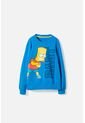 Buzo De Bart Simpson Cerrado Azul Para Niño 10 de Disney