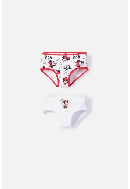 Pack X2 Panties De Minnie Mouse Multicolor Para Niña 2T A 5T 4T