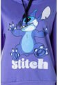 Buzo De Stitch Azul Hortensia Con Capucha Para Mujer L de Disney