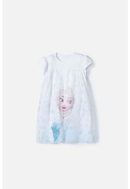 Pijama De Frozen Tipo Batola Con Tull Blanco Para Niña 8