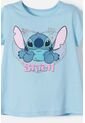Camiseta De Stitch Azul Icónica Para Niña 2T A 5T 4T de Disney