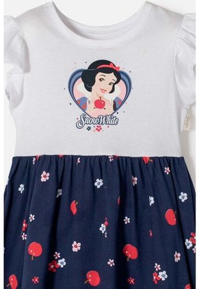 Vestido De Blancanieves Blanco Y Azul Con Bolero En Manga Para Niña 2T A 5T 4T