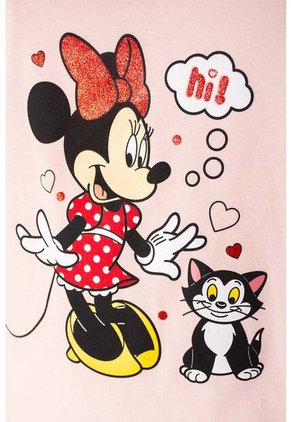 Pijama De Minnie Mouse Manga Corta Rosa Y Rojo Para Niña 2T A 5T 3T