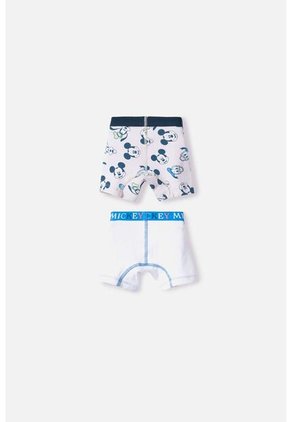 Pack X2 Bóxer De Mickey Mouse Blanco Y Marfil Oscuro Para Niño 2T A 5T 3T