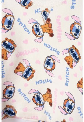 Conjunto De Stitch Y Capybara Marfil Para Niña 6