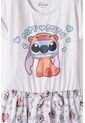 Vestido De Stitch Y Capybara Manga Corta Multicolor Para Niña 4 de Disney