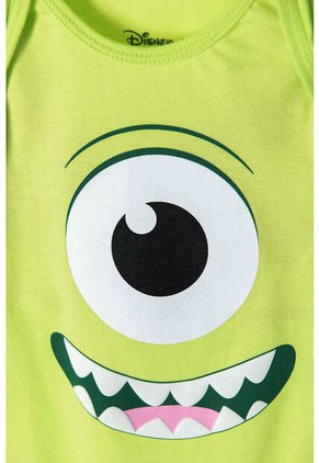 Body De Monster University De Manga Corta Verde Para Bebé Niño 9-12