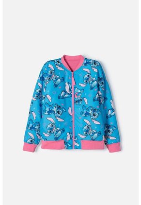 Chaqueta De Stitch Azul Con Cierre Para Niña 4