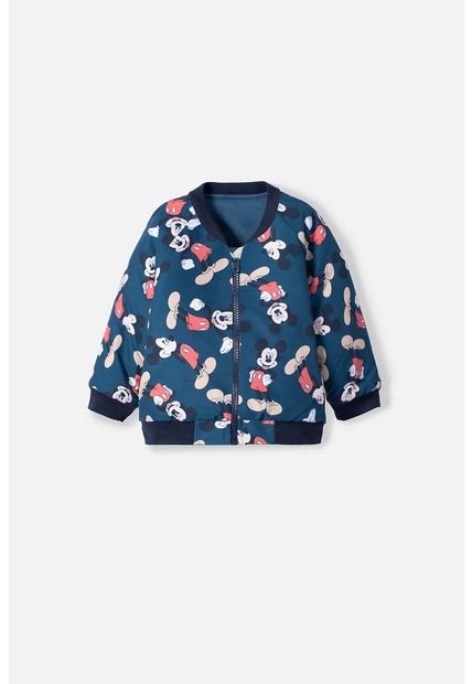 Chaqueta De Mickey Mouse Con Cierre Azul Para Bebé Niño 3-6
