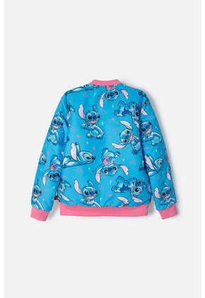 Chaqueta De Stitch Azul Con Cierre Para Niña 4