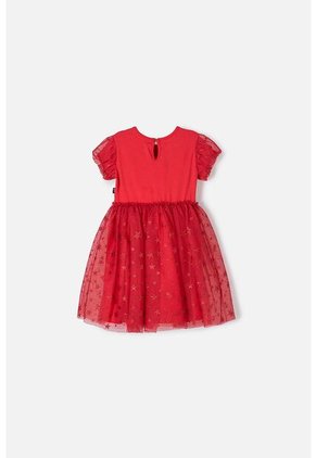 Vestido De Minnie Mouse Rojo Estampado En Frente Para Niña 2T A 5T 3T