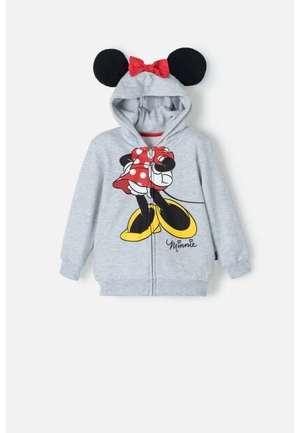 Buzo De Minnie Mouse Gris Con Capucha Para Niña 2T A 5T 5T