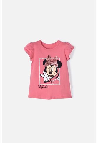 Camiseta De Minnie Mouse Rosa Viejo Manga Corta Para Niña 2T A 5T 3T Disney