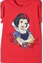 Camiseta De Blancanieves Roja Estampada En Frente Para Niña 6 de Disney