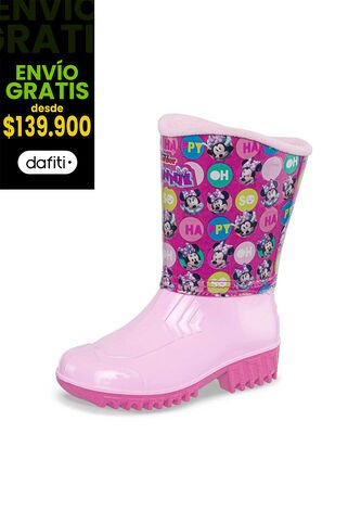 Botas De Lluvia Minnie Zoraida Rosa Para Niña Disney Disney
