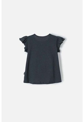 Camiseta De Minnie Mouse Manga Corta Gris Para Niña 2T A 5T 3T