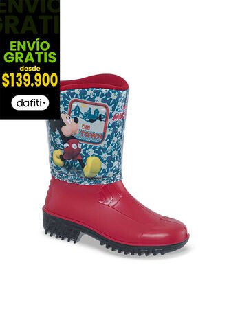 Botas De Lluvia Mickey Osama Rojo Para Niño Disney Disney
